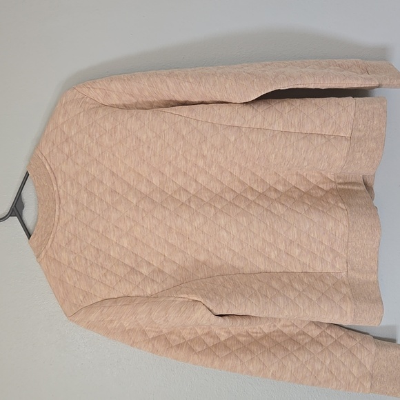 Isaac Mizrahi | Tan Quilted Bomber Jacket Size Medium - Picture 3 of 10